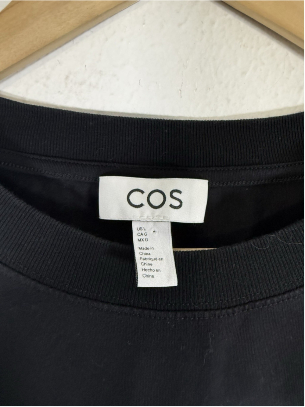 COS T-Shirt Midi Dress L Black Side Slits Minimalist Beach Travel Boho Resort - Picture 4 of 11
